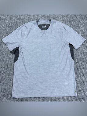 Smartwool Shirt Mens Large Gray Short Sleeve Merino Sport 150 Running Hiking Top